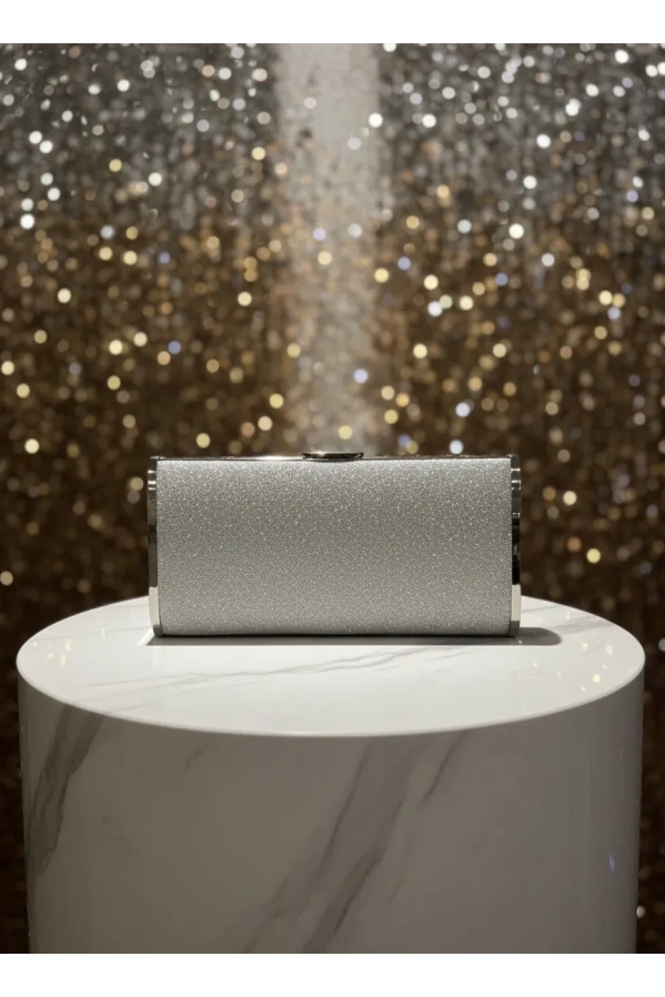 MERİHCE-DÜZ SİMLİ ÇANTA GÜMÜŞ