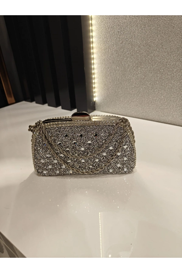 MERİHCE-CAMLI SERPME ÇANTA GÜMÜŞ