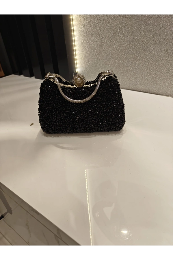 MERİHCE-SERPME ABİYE ÇANTA SİYAH