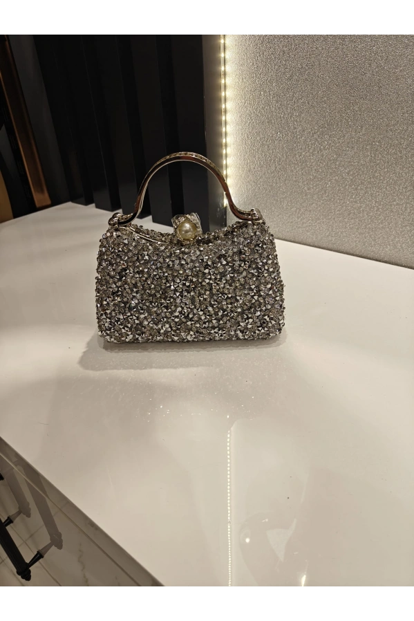 MERİHCE-SERPME ABİYE ÇANTA GÜMÜŞ