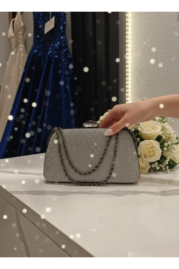 MERİHCE-ZİNCİRLİ ABİYE ÇANTA ANTRASİT