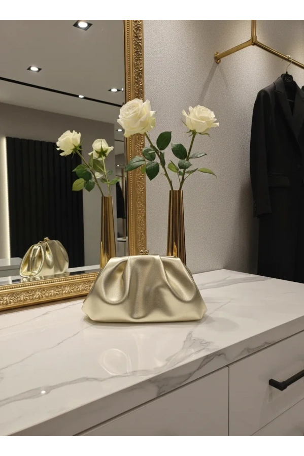 MERİHCE-KLİPSİ KLAÇ ÇANTA GOLD