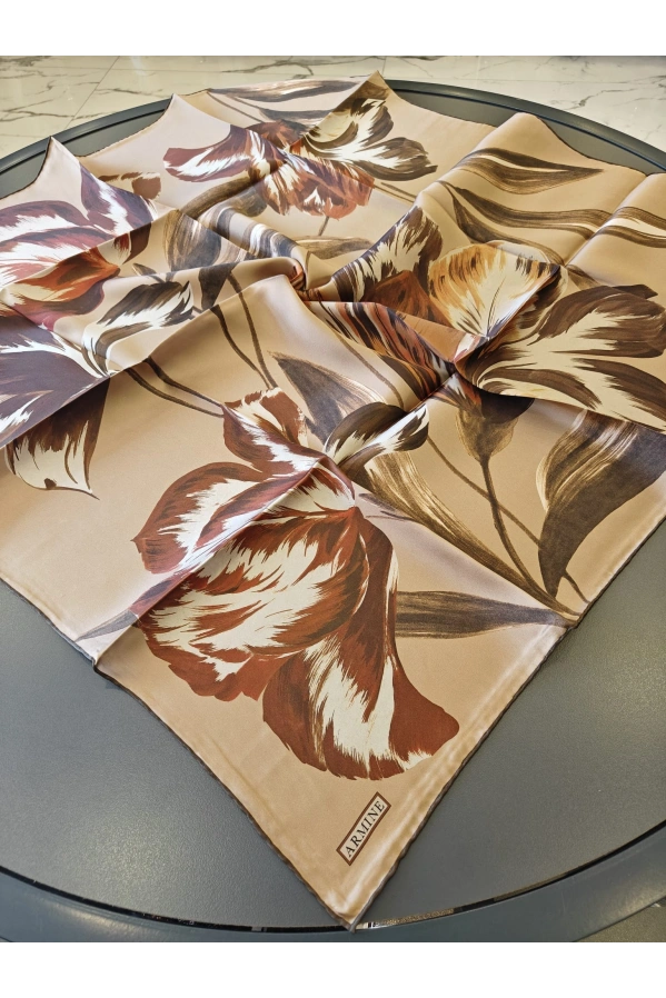 ARMİNE-%100 İPEK EŞARP TABA