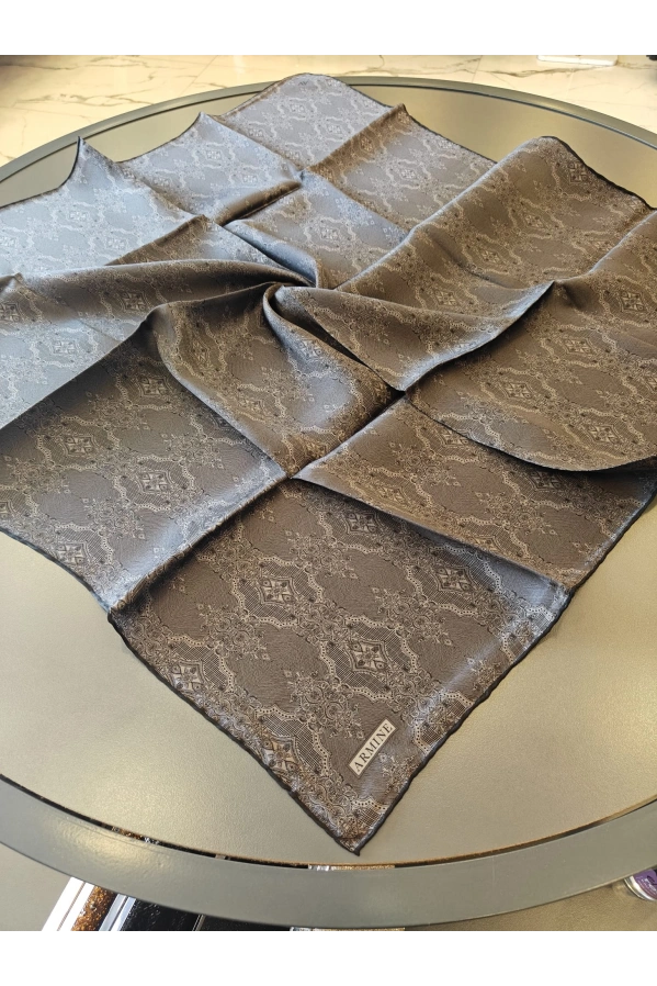 ARMİNE-% 100 İPEK EŞARP GRİ