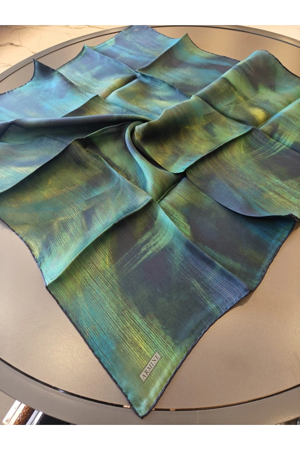 ARMİNE-%100 İPEK EŞARP YEŞİL