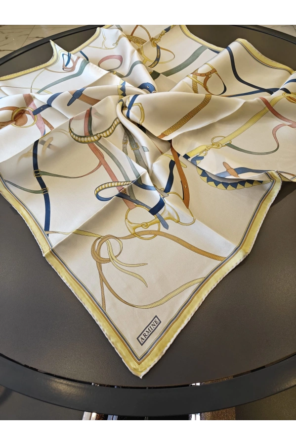 ARMİNE-%100 İPEK EŞARP KREM