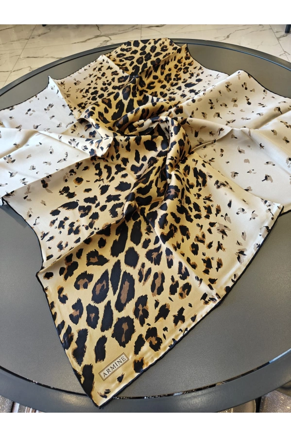 ARMİNE-% 100 İPEK EŞARP LEOPAR