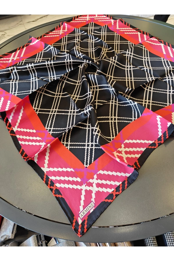 ARMİNE-% 100 İPEK EŞARP FUŞYA