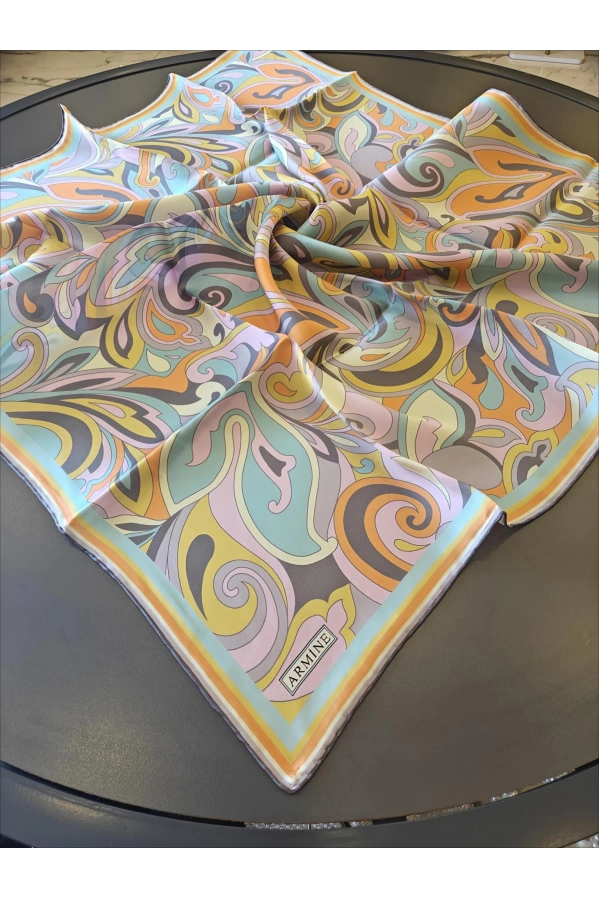 ARMİNE-%100 İPEK EŞARP LİLA