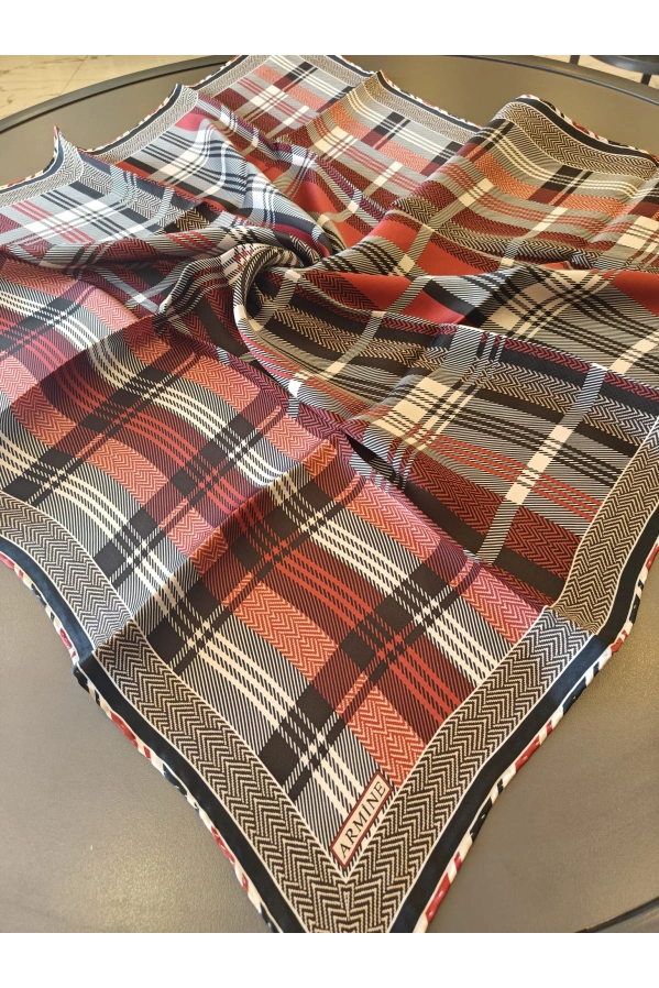 ARMİNE-%100 İPEK EŞARP BORDO