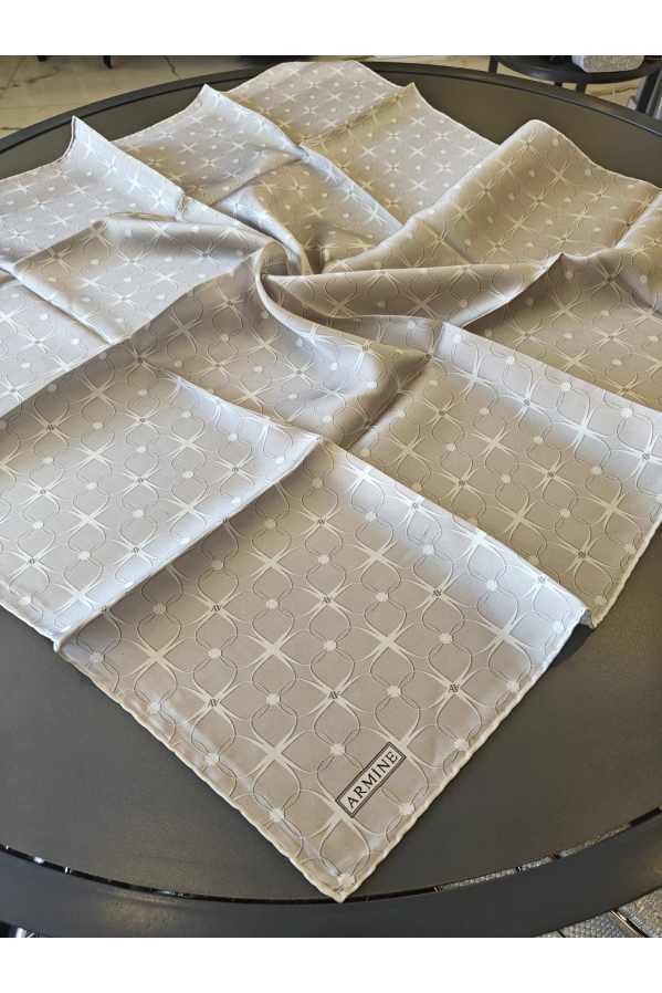 ARMİNE-%100 İPEK EŞARP BEJ