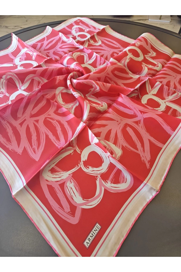 ARMİNE-%100 İPEK EŞARP KIRMIZI