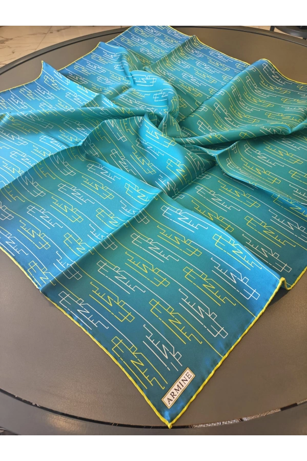 ARMİNE-%100 İPEK EŞARP YEŞİL