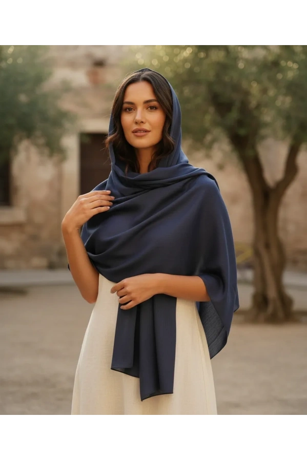 ARMANDA-İPEK ŞAL LACİVERT