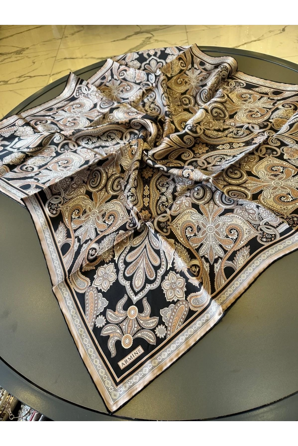 ARMİNE-%100 İPEK EŞARP BEJ