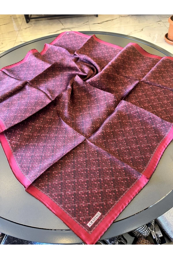 ARMİNE-%100 İPEK EŞARP BORDO