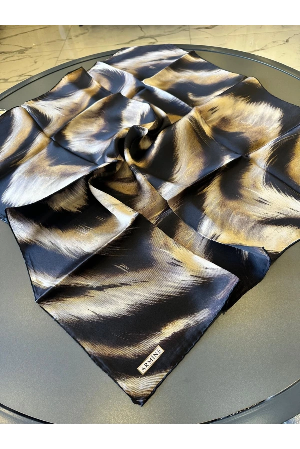 ARMİNE-%100 İPEK EŞARP GOLD