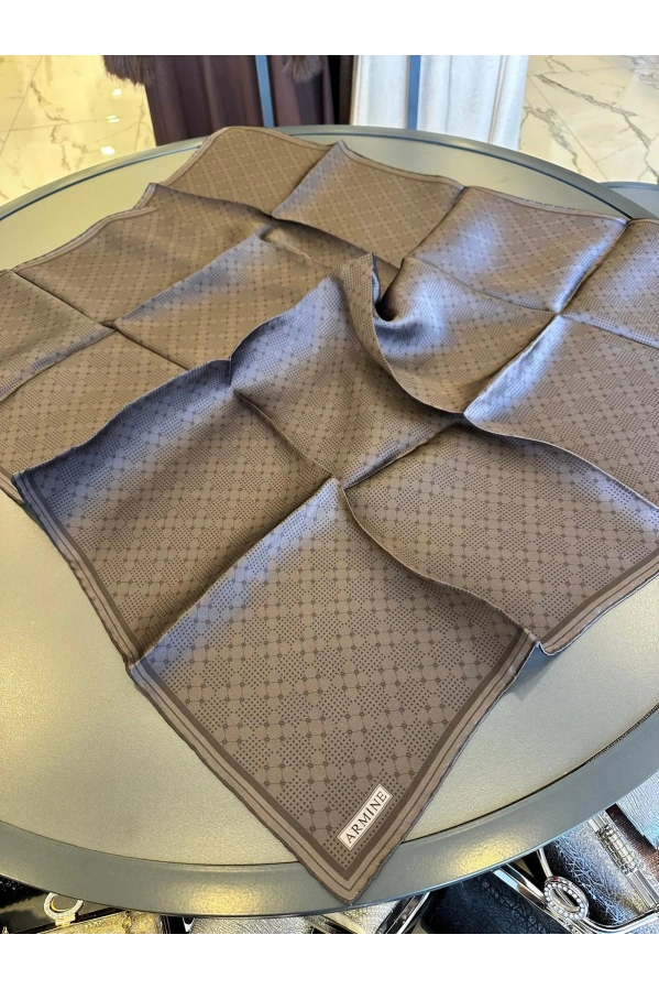 ARMİNE-%100 İPEK EŞARP GRİ