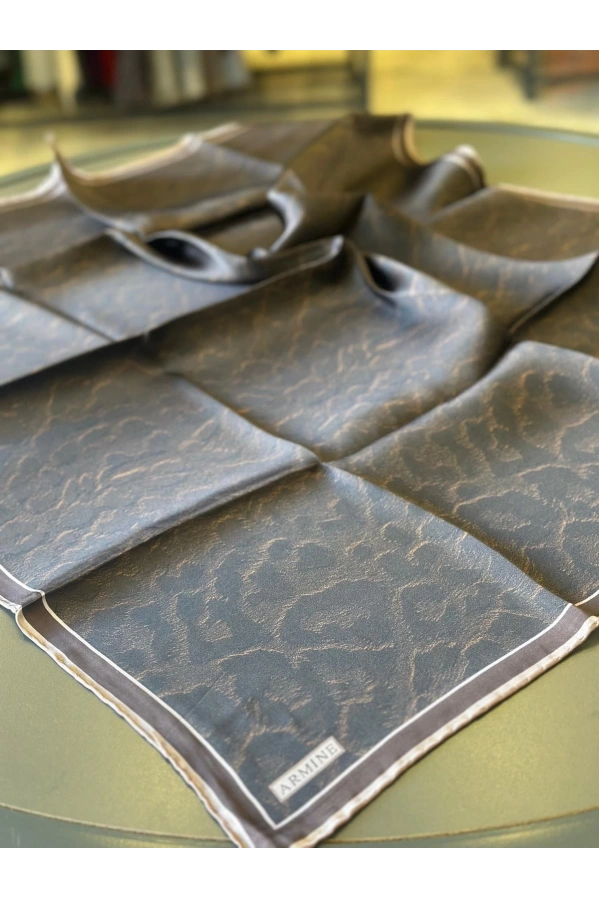 ARMİNE-%100 İPEK EŞARP KAHVE