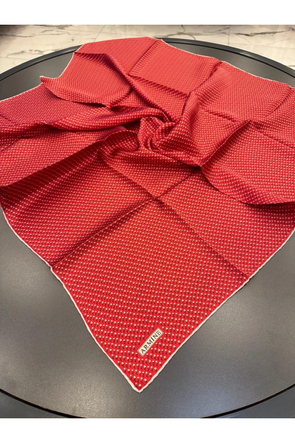 ARMİNE-%100 İPEK EŞARP KIRMIZI