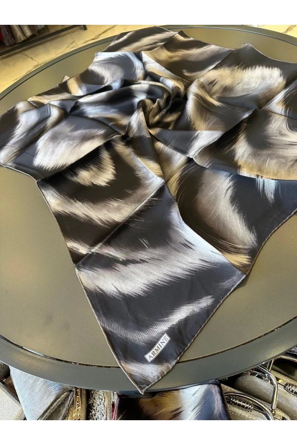 ARMİNE-%100 İPEK EŞARP SİYAH