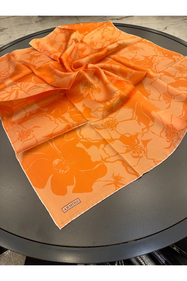 ARMİNE-%100 İPEK EŞARP TURUNCU