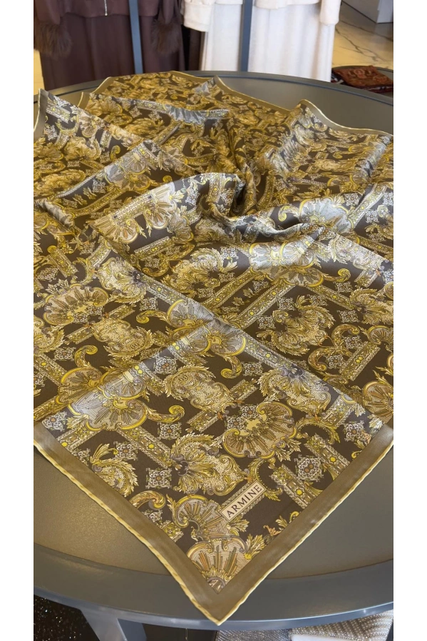 ARMİNE-% 100 İPEK EŞARP YEŞİL