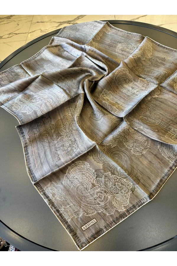 ARMİNE-%100 İPEK EŞARP YEŞİL