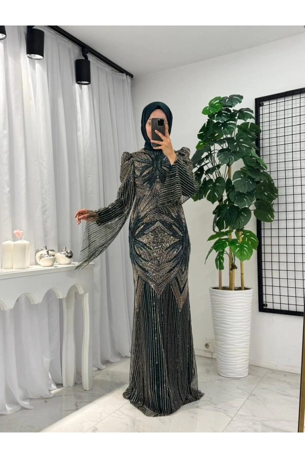 GAMZE ÖZKUL DİLAN ABİYE YEŞİL