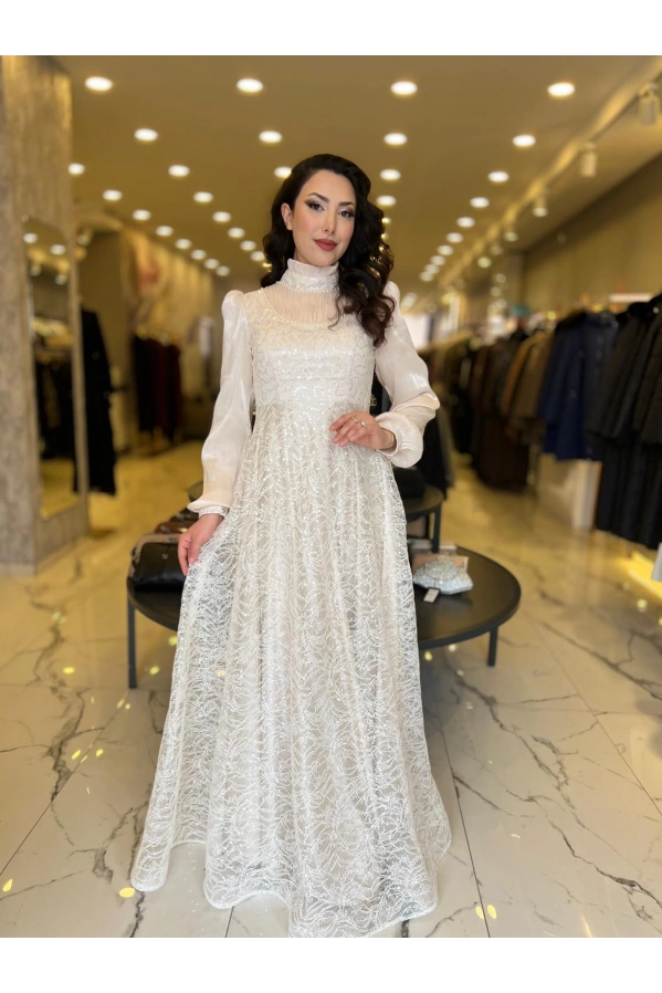 GAMZE ÖZKUL-İNCİ ABİYE BEJ