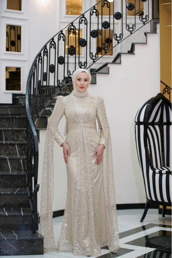 GAMZE ÖZKUL NİGAR ABİYE BEJ