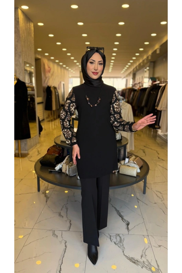 HAYA-KOLYELİ TUNİK SİYAH