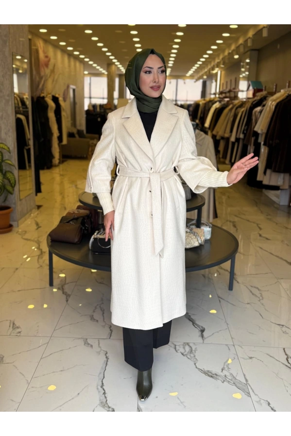 MATEKS KOLU ÖRGÜLÜ KABAN BEJ