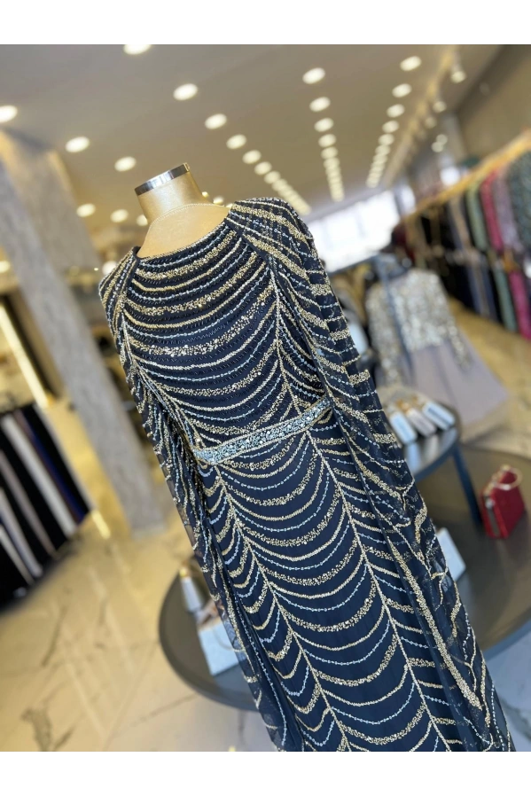 MAXWELA-PELERİNLİ İTHAL ABİYE SİYAH