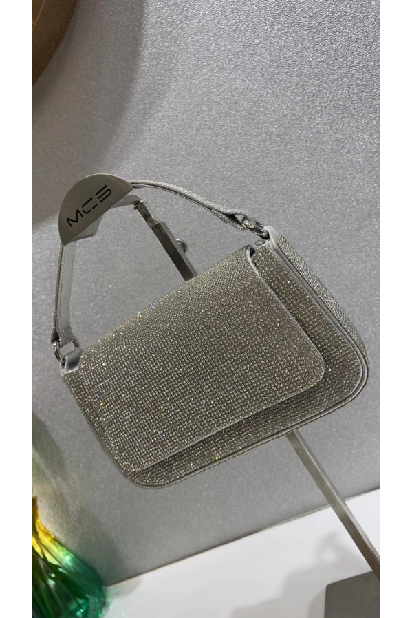 MERİHCE-TAŞLI ÇANTA GÜMÜŞ