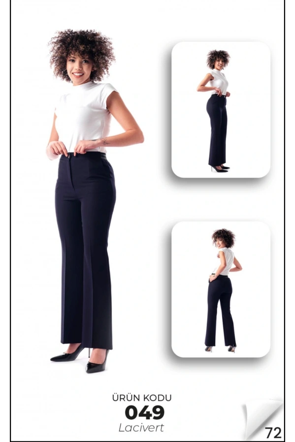 MODİVA-DÜZ PAÇA PANTOLON LACİVERT