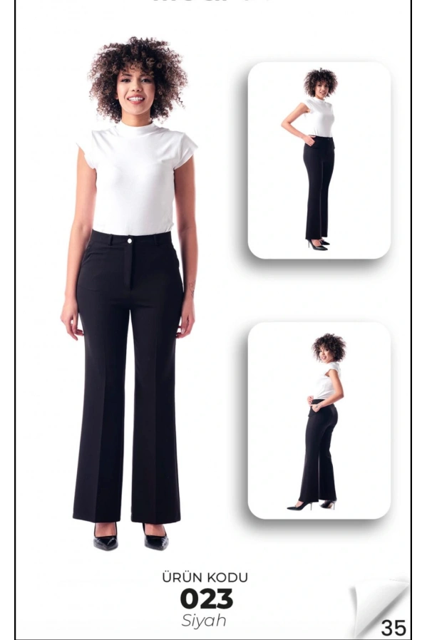 MODİVA-İSPANYOL PAÇA PANTOLON SİYAH