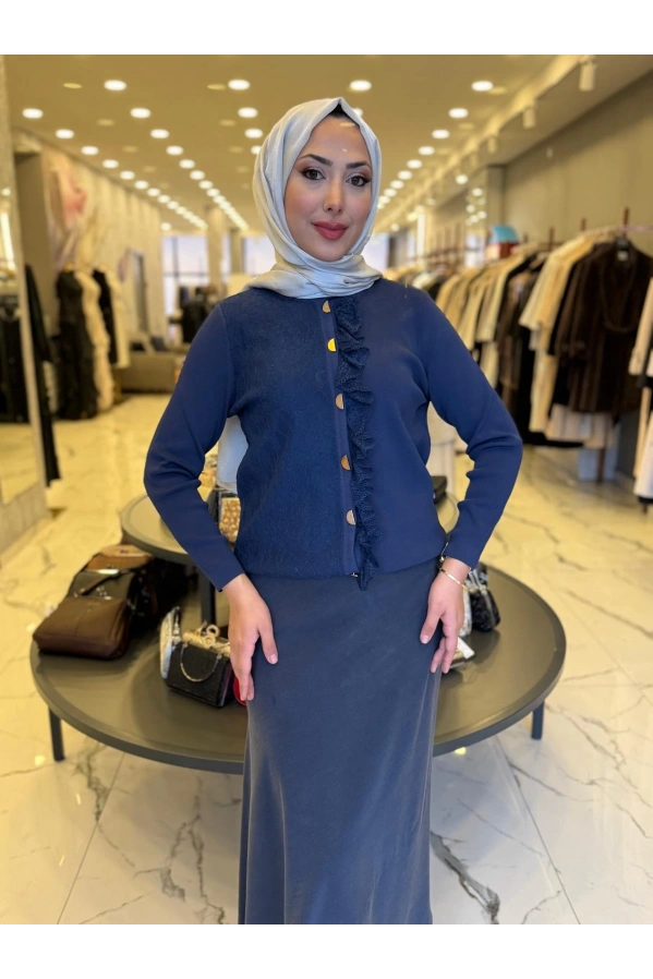 NİLİWİ-FIRFIRLI HIRKA LACİVERT