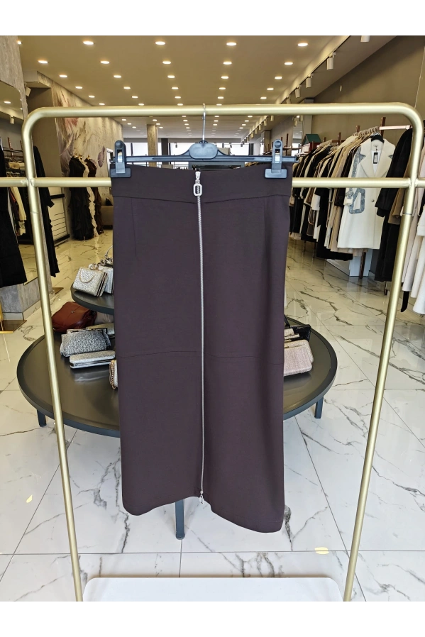 SENTEZ-ÖNÜ FERMUARLI ETEK KAHVE