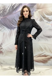 İTHAL-GÜPÜRLÜ ELBİSE SİYAH