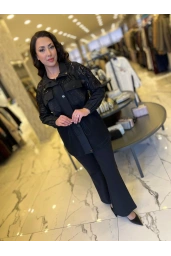 MY312-CEBİ TAŞLI CEKET SİYAH