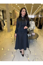 MATEKS-SATEN ETEKLİ TAKIM SİYAH