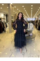 İTHAL-TÜL ELBİSE SİYAH