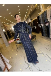 BEYOĞLU-GECE IŞILTISI ABİYE LACİVERT