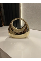 MERİHCE-METALİK KULPLU ÇANTA GOLD