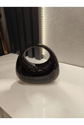 MERİHCE-METALİK KULPLU ÇANTA SİYAH