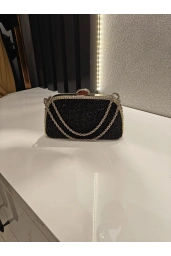 MERİHCE-SERPME ASKILI ABİYE ÇANTA SİYAH