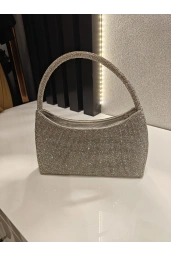 MERİHCE-ELİT TAŞLI KULPLU ÇANTA GÜMÜŞ