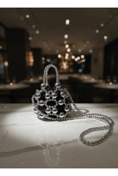 MERİHCE-KESELİ AKSESUAR ÇANTA GÜMÜŞ