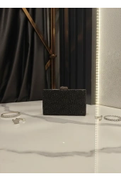 MERİHCE-KUMLU İNCİLİ ABİYE ÇANTA SİYAH